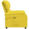 vidaXL Fotel masujący, jasnoż&oacute;łty, obity tkaniną