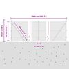 vidaXL Słupek ogrodzeniowy. Szary 10 x 0,6 m (siatka 13 mm) Stal i PVC