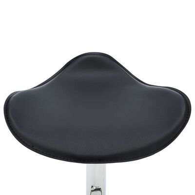 vidaXL Obrotowe stołki barowe, 2 szt., czarne, sztuczna skóra