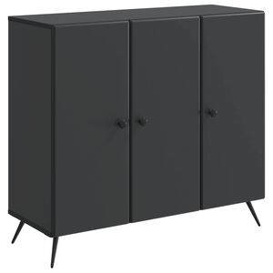 vidaXL Bufet Czarny 89 x 34,5 x 80 cm Drewno inżynieryjne