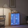 vidaXL Komoda LED Ze LED Lights Dąb rzemieślniczy 41 x 37 x 100 cm