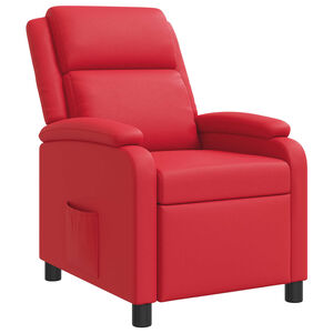 vidaXL Fotel recliner czerwony Ekosk&oacute;ra