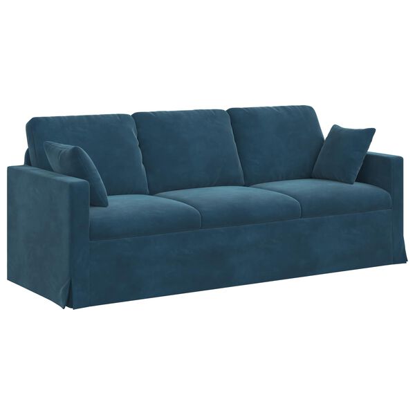 vidaXL Sofa Niebieski 198 x 78 x 80 cm Aksamit