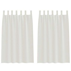 vidaXL Firany Voile z zasłonami 2 pcs Kremowy 175 x 140 cm Poliester