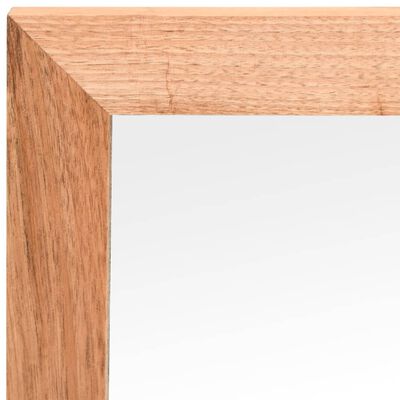 vidaXL Lustro ścienne, 55x55 cm, lite drewno orzechowe