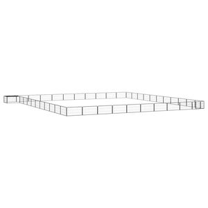 vidaXL Kojec dla psa, 44 panele, czarny, 100x50 cm, stal