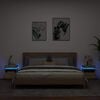 vidaXL Szafki nocne z LED, 2 szt., dąb sonoma, 40x39x48,5 cm