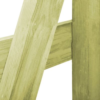 vidaXL Osłona na 3 kosze na śmieci, zielona, 210x80x150 cm, drewniana