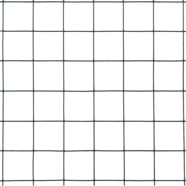 vidaXL Ogrodzenie z siatki, stal i PVC, 10x1,5 m, zielone