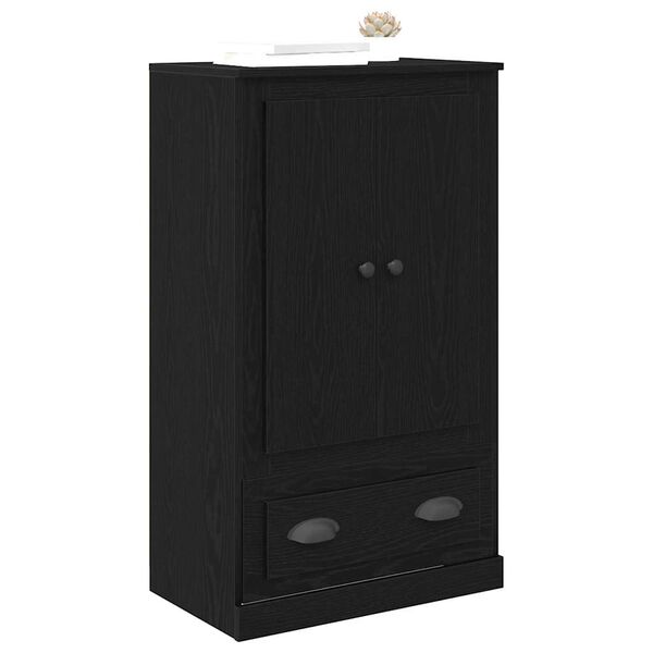 vidaXL Highboard z szufladą Czarny Dąb 60 x 35,5 x 103,5 cm