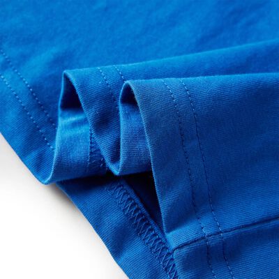 Koszulka dziecięca z długimi rękawami, kobaltowoniebieska, 92