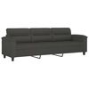 vidaXL 3-osobowa sofa z poduszkami, ciemnoszara, 210 cm, mikrofibra