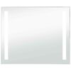 vidaXL Ścienne lustro łazienkowe z LED, 80 x 60 cm