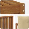 vidaXL Zestawy sof 6 pcs Naturalny i Beżowy Lite Drewno Akacji