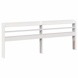 vidaXL Wezgłowie do ł&oacute;żka, z p&oacute;łkami, białe, 200 cm, drewno sosnowe
