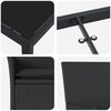 vidaXL Zestaw do jadalni w ogrodzie z poduszką 9 pcs Czarny polirattan