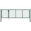 vidaXL Brama ogrodowa stalowa 350x100 cm zielona