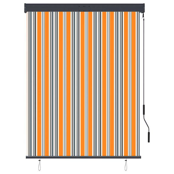 vidaXL Roleta zewnętrzna, 120x250 cm, ż&oacute;łto-niebieska