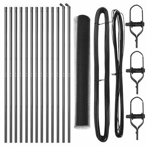 vidaXL Słupek ogrodzeniowy. Szary 25 x 1,4 m (25 mm siatka) Stal i PVC