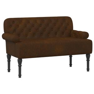 vidaXL Sofa dwuosobowa z guzikowym pikowaniem brązowy 120 x 65 x 78 cm