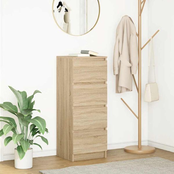 vidaXL Komoda Sonoma Oak 37,5x35x99 cm Drewno klejone