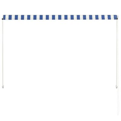 vidaXL Markiza zwijana, 200 x 150 cm, niebiesko-biała