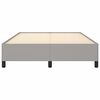 vidaXL Rama łóżka bez materaca, jasnoszara, 140x190 cm, obita tkaniną