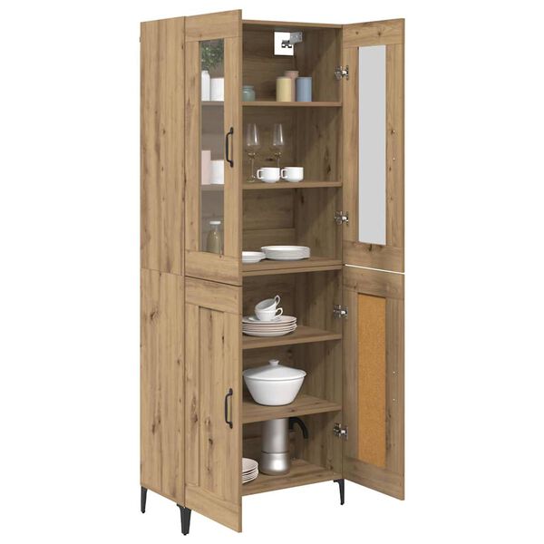 vidaXL Highboard Dąb rzemieślniczy 69,5 x 34 x 180 cm