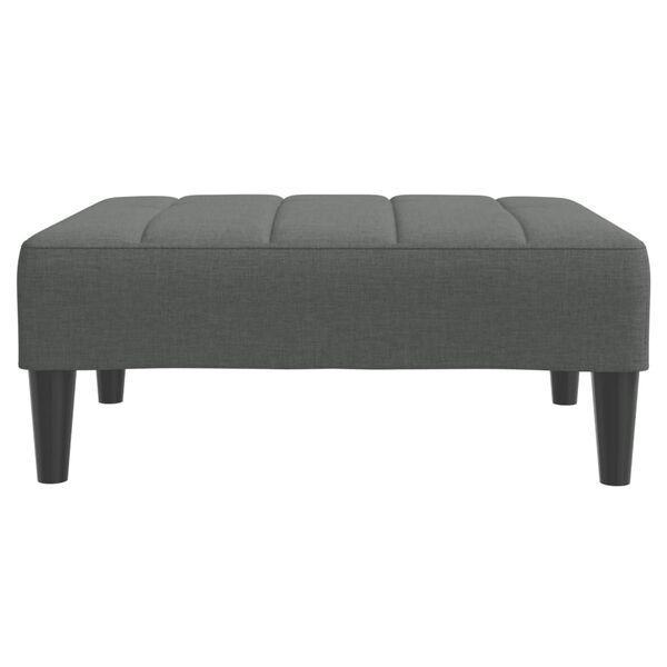 vidaXL Podnóżek, ciemnoszary, 77x55x31 cm, tapicerowany tkaniną