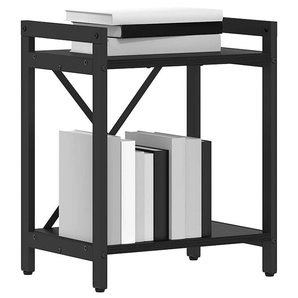 vidaXL P&oacute;łka na książki Czarny Dąb 40 x 30 x 50 cm