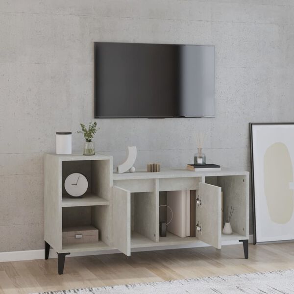 vidaXL Szafka pod TV, szarość betonu, 100x35x55 cm