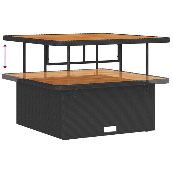 vidaXL Zestaw Sof na Ogr&oacute;d z poduszką 9 pcs Czarny