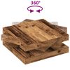 vidaXL Stolik kawowy obrotowy 360 stopni Stare drewno 90x90x34,5 cm