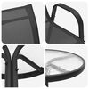 vidaXL Zestaw Bistro Ogrodowego 3 pcs Czarny Stal