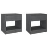 vidaXL Szafki nocne, 2 szt., szare, 40x31x40 cm, lite drewno sosnowe