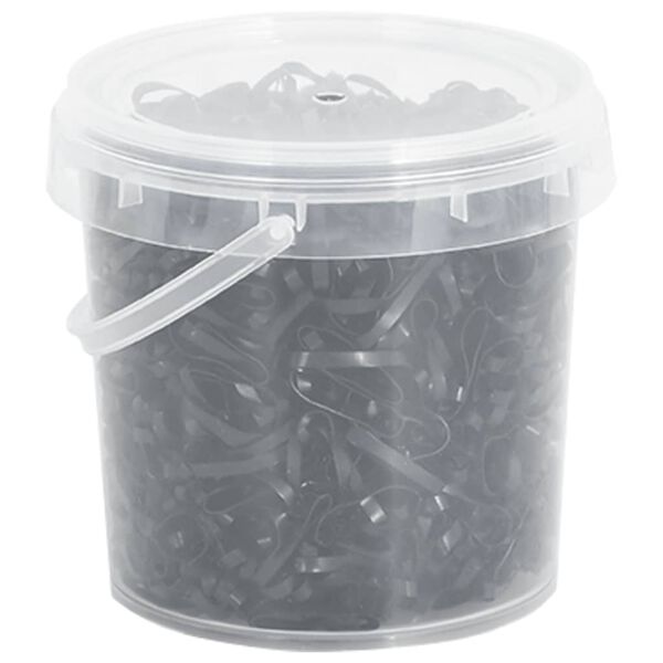 vidaXL Gumki do grzywy i ogona, 1500 szt., czarne, silikonowe