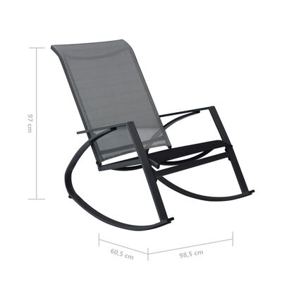 vidaXL Bujane krzesła ogrodowe, 2 szt., textilene, ciemnoszare