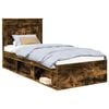 vidaXL Ramka ł&oacute;żka Dąb wędzony 90 x 190 cm Lite drewno sosnowe