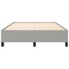 vidaXL Rama ł&oacute;żka bez materaca, jasnoszara, 140x200 cm, obita tkaniną
