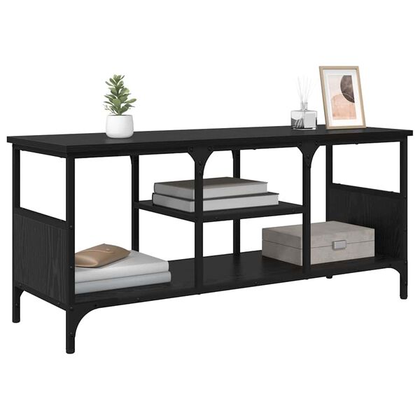 vidaXL Szafka pod telewizor Czarny Dąb 100 x 35 x 45 cm