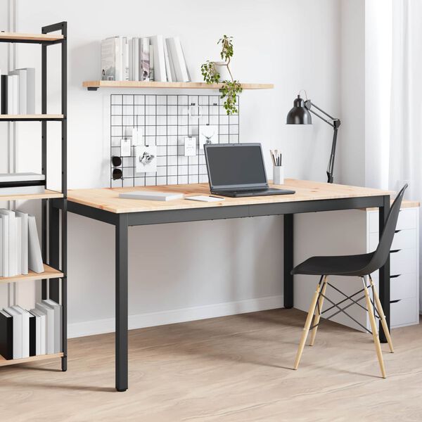 vidaXL St&oacute;ł jadalny Naturalny 150 x 90 x 75 cm Lite drewno sosnowe