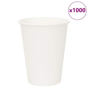 vidaXL Papierowe kubki, 1000 szt., 12oz, 300ml, biały