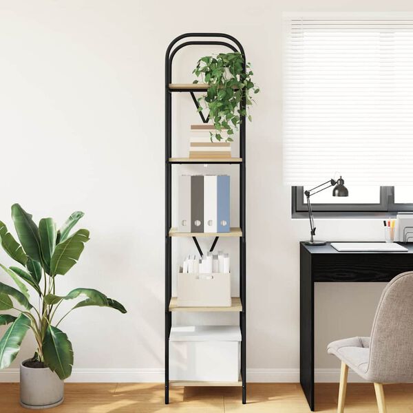 vidaXL P&oacute;łka na książki Dąb Sonoma 40 x 30 x 183 cm