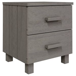vidaXL Szafka nocna HAMAR, jasnoszara, 40x35x44,5 cm, drewno sosnowe