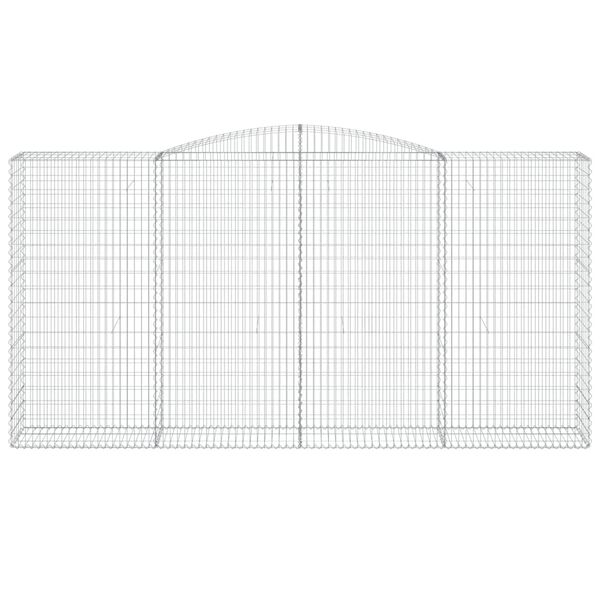 vidaXL Kosze gabionowe, 15 szt, 400x50x200/220cm, galwanizowane żelazo