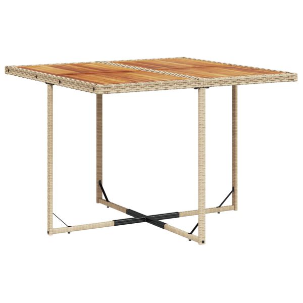 vidaXL 11-cz. zestaw mebli ogrodowych z poduszkami, beżowy, polirattan