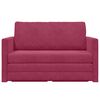 vidaXL Sofa Bed 110cm Czerwone wino Aksamit