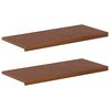 vidaXL Parapety 2 szt. Ciemny brąz 100 x 40 x 2 cm Dąb lite