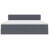 vidaXL Ł&oacute;żko z miejscem na przechowywanie i LED Ciemnoszary Aksamit