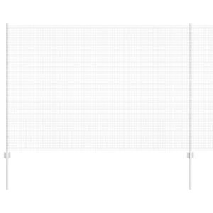 vidaXL Ogrodzenie z słupkiem Srebrny 1,5 x 50 m Stal